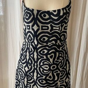 Zara Strapless Black and Cream Dress